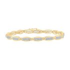 10kt Yellow Gold Men's Round Diamond Link Bracelet - 3/4 Cttw | Splendid Jewellery - Splendid Jewellery