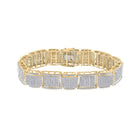 10kt Yellow Gold Men's Round Diamond Link Bracelet - A Dazzling Statement Piece - Splendid Jewellery