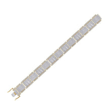 Load image into Gallery viewer, 10kt Yellow Gold Men's Round Diamond Link Bracelet - A Dazzling Statement Piece - Splendid Jewellery