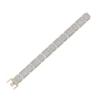 10kt Yellow Gold Men's Round Diamond Link Bracelet - A Dazzling Statement Piece - Splendid Jewellery
