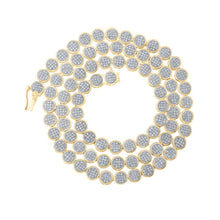 Load image into Gallery viewer, 10kt Yellow Gold Men's Round Diamond Link Chain Necklace - 2 - 3/4 Ct.t.w. - Splendid Jewellery