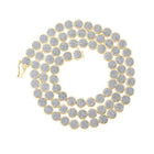 10kt Yellow Gold Men's Round Diamond Link Chain Necklace - 2 - 3/4 Ct.t.w. - Splendid Jewellery