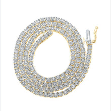 Load image into Gallery viewer, 10kt Yellow Gold Men's Round Diamond Link Chain Necklace - 2 - 3/4 Cttw - Splendid Jewellery