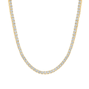 10kt Yellow Gold Men's Round Diamond Link Chain Necklace - 2 - 7/8 Ct.t.w. - Splendid Jewellery