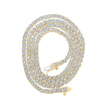 Load image into Gallery viewer, 10kt Yellow Gold Men's Round Diamond Link Chain Necklace - 2-7/8 Ct.t.w. Side view from the 10Kt Yellow Gold Mens Round Diamond 20 Inch Link Chain Necklace 2 7 8 Cttwpin286447 collection by Splendid Jewellery