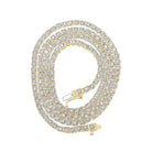 10kt Yellow Gold Men's Round Diamond Link Chain Necklace - 2 - 7/8 Ct.t.w. - Splendid Jewellery