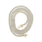 10kt Yellow Gold Men's Round Diamond Link Chain Necklace - 2 - 7/8 Ct.t.w. - Splendid Jewellery