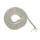 10kt Yellow Gold Men's Round Diamond Link Chain Necklace - 3 Cttw - 20 - inch Length - Splendid Jewellery