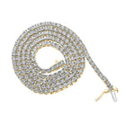 10kt Yellow Gold Men's Round Diamond Link Chain Necklace - 3 Cttw - 20 - inch Length - Splendid Jewellery