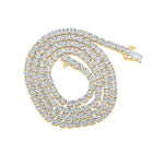 10kt Yellow Gold Men's Round Diamond Link Chain Necklace - 3.5 Ct.t.w. - Splendid Jewellery