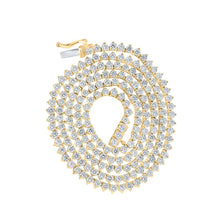 Load image into Gallery viewer, 10kt Yellow Gold Men's Round Diamond Link Chain Necklace - 9 - 1/3 Cttw - Splendid Jewellery