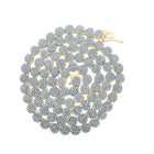 10kt Yellow Gold Mens Round Diamond Link Chain Necklace - Exquisite Brilliance - Splendid Jewellery