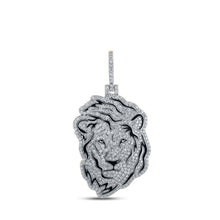 Load image into Gallery viewer, 10kt Yellow Gold Men's Round Diamond Lion Face Charm Pendant - Majestic Brilliance - Splendid Jewellery