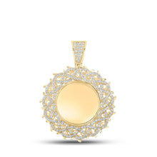 Load image into Gallery viewer, 10kt Yellow Gold Men's Round Diamond Memory Circle Charm Pendant - 2 - 3/8 Cttw | Splendid Jewellery - Splendid Jewellery