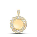 10kt Yellow Gold Men's Round Diamond Memory Circle Charm Pendant - 2 - 3/8 Cttw | Splendid Jewellery - Splendid Jewellery