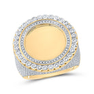 10kt Yellow Gold Men's Round Diamond Memory Circle Ring 1 - 1/2 Cttw | Splendid Jewellery - Splendid Jewellery