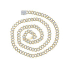 10kt Yellow Gold Mens Round Diamond Miami Cuban Link Chain Necklace - 10 Cttw - Splendid Jewellery - Splendid Jewellery