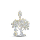 10kt Yellow Gold Men's Round Diamond Money Tree Charm Pendant - 2 - 3/4 Cttw - Splendid Jewellery