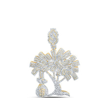 Load image into Gallery viewer, 10kt Yellow Gold Men's Round Diamond Money Tree Charm Pendant - 2 - 3/4 Cttw - Splendid Jewellery