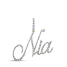 10kt Yellow Gold Men's Round Diamond Nia Charm Pendant - Captivating Brilliance - Splendid Jewellery
