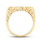 10kt Yellow Gold Men's Round Diamond Nugget Fashion Ring - 1/2 Cttw | Splendid Jewellery product Side View from Splendid Jewellery