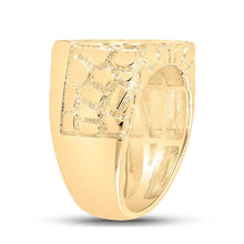 Load image into Gallery viewer, 10kt Yellow Gold Men's Round Diamond Nugget Fashion Ring - 1/2 Cttw | Splendid Jewellery - Splendid Jewellery