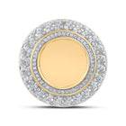 10kt Yellow Gold Mens Round Diamond Nugget Memory Circle Ring 5/8 Cttw product Top View from Splendid Jewellery