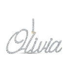 10kt Yellow Gold Men's Round Diamond Olivia Charm Pendant - 7/8 Cttw - Splendid Jewellery
