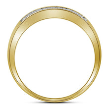 Load image into Gallery viewer, 10kt Yellow Gold Men's Round Diamond Pave Band Ring 1/6 Cttw - Dazzling Elegance - Splendid Jewellery