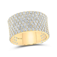 Load image into Gallery viewer, 10kt Yellow Gold Men's Round Diamond Pave Band Ring - Luxurious Brilliance - Splendid Jewellery