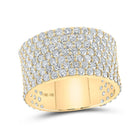 10kt Yellow Gold Men's Round Diamond Pave Band Ring - Luxurious Brilliance - Splendid Jewellery