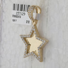 10kt Yellow Gold Mens Round Diamond Picture Memory Star Charm Pendant - 7/8 Cttw | Splendid Jewellery product Side View from Splendid Jewellery