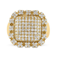 Load image into Gallery viewer, 10kt Yellow Gold Men's Round Diamond Pillow Cluster Ring 2 - 1/2 Cttw | Exquisite Jewellery - Splendid Jewellery