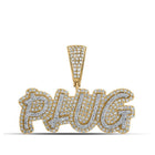 10kt Yellow Gold Men's Round Diamond Plug Charm Pendant - 3/4 Cttw | Splendid Jewellery - Splendid Jewellery