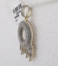Load image into Gallery viewer, 10kt Yellow Gold Men's Round Diamond Q Letter Charm Pendant 7/8 Cttw - Exquisite Diamond Elegance - Splendid Jewellery