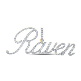 10kt Yellow Gold Men's Round Diamond Raven Charm Pendant - 3/4 Cttw - Splendid Jewellery - Splendid Jewellery