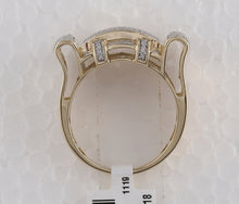 Load image into Gallery viewer, 10kt Yellow Gold Men&#39;s Round Diamond Rectangle Cluster Ring 1/2 Cttw - Exquisite Brilliance product Side View 2 from Splendid Jewellery