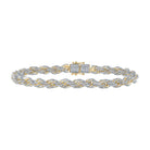 10kt Yellow Gold Men's Round Diamond Rope Chain Bracelet - 6.5 Carat Total Weight - Splendid Jewellery
