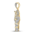 10kt Yellow Gold Men's Round Diamond Sarcophagus Mummy Pharaoh Charm Pendant - 3/8 Cttw | Splendid Jewellery - Splendid Jewellery