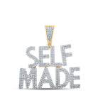 10kt Yellow Gold Men's Round Diamond Self Made Charm Pendant 1 Cttw - A Dazzling Statement of Style - Splendid Jewellery