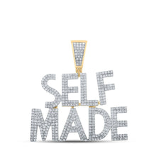 Load image into Gallery viewer, 10kt Yellow Gold Men's Round Diamond Self Made Charm Pendant 1 Cttw - A Dazzling Statement of Style - Splendid Jewellery