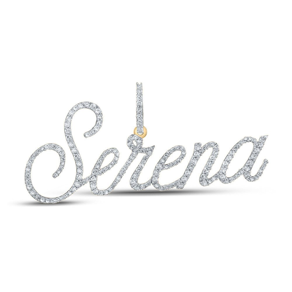 10kt Yellow Gold Men's Round Diamond Serena Charm Pendant - Captivating Elegance - Splendid Jewellery