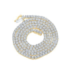 10kt Yellow Gold Men's Round Diamond Single Row Chain Necklace - 1 - 1/4 Cttw - Splendid Jewellery