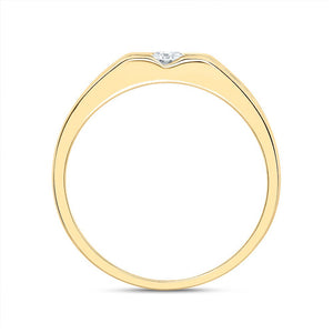 10kt Yellow Gold Men's Round Diamond Solitaire Band Ring - 1/2 Carat Total Weight - Splendid Jewellery - Splendid Jewellery