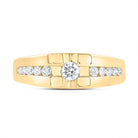 10kt Yellow Gold Men's Round Diamond Solitaire Band Ring - 1/2 Carat Total Weight - Splendid Jewellery - Splendid Jewellery