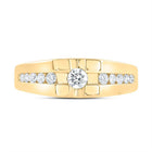 10kt Yellow Gold Men's Round Diamond Solitaire Band Ring - 1/2 Carat Total Weight - Splendid Jewellery - Splendid Jewellery