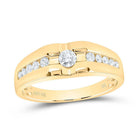 10kt Yellow Gold Men's Round Diamond Solitaire Band Ring - 1/2 Carat Total Weight - Splendid Jewellery - Splendid Jewellery