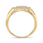 10kt Yellow Gold Men's Round Diamond Square Cluster Ring 1/3 Cttw | Exquisite Masculine Brilliance - Splendid Jewellery