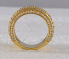 10kt Yellow Gold Mens Round Diamond Statement Band Ring 3 Cttw | Splendid Jewellery - Splendid Jewellery