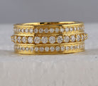 10kt Yellow Gold Mens Round Diamond Statement Band Ring 3 Cttw | Splendid Jewellery - Splendid Jewellery